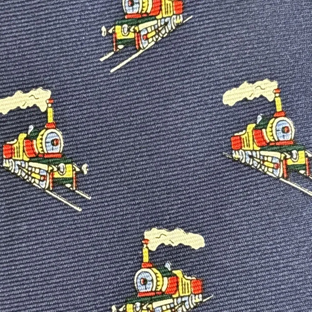 Talbots Kids 100% Silk Train Tie